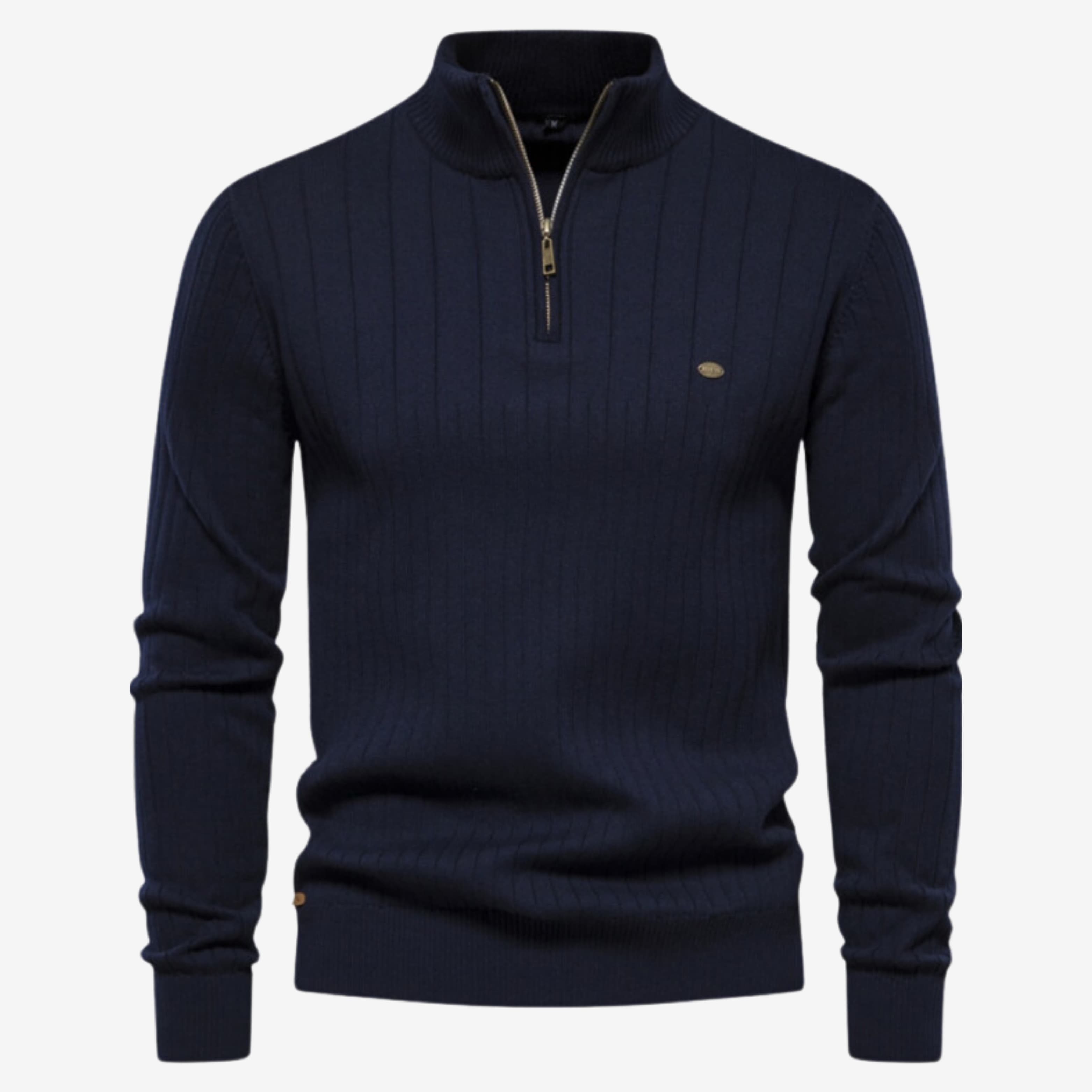 Muscle Fit Rippstrick Pullover Braun - Max