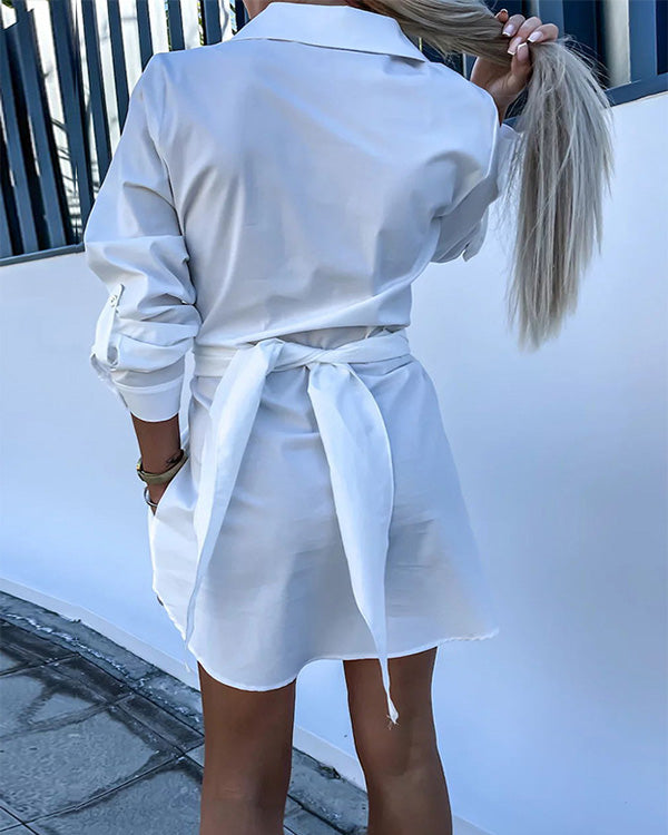 Neon-Grünes Langes Hemdkleid - Jade