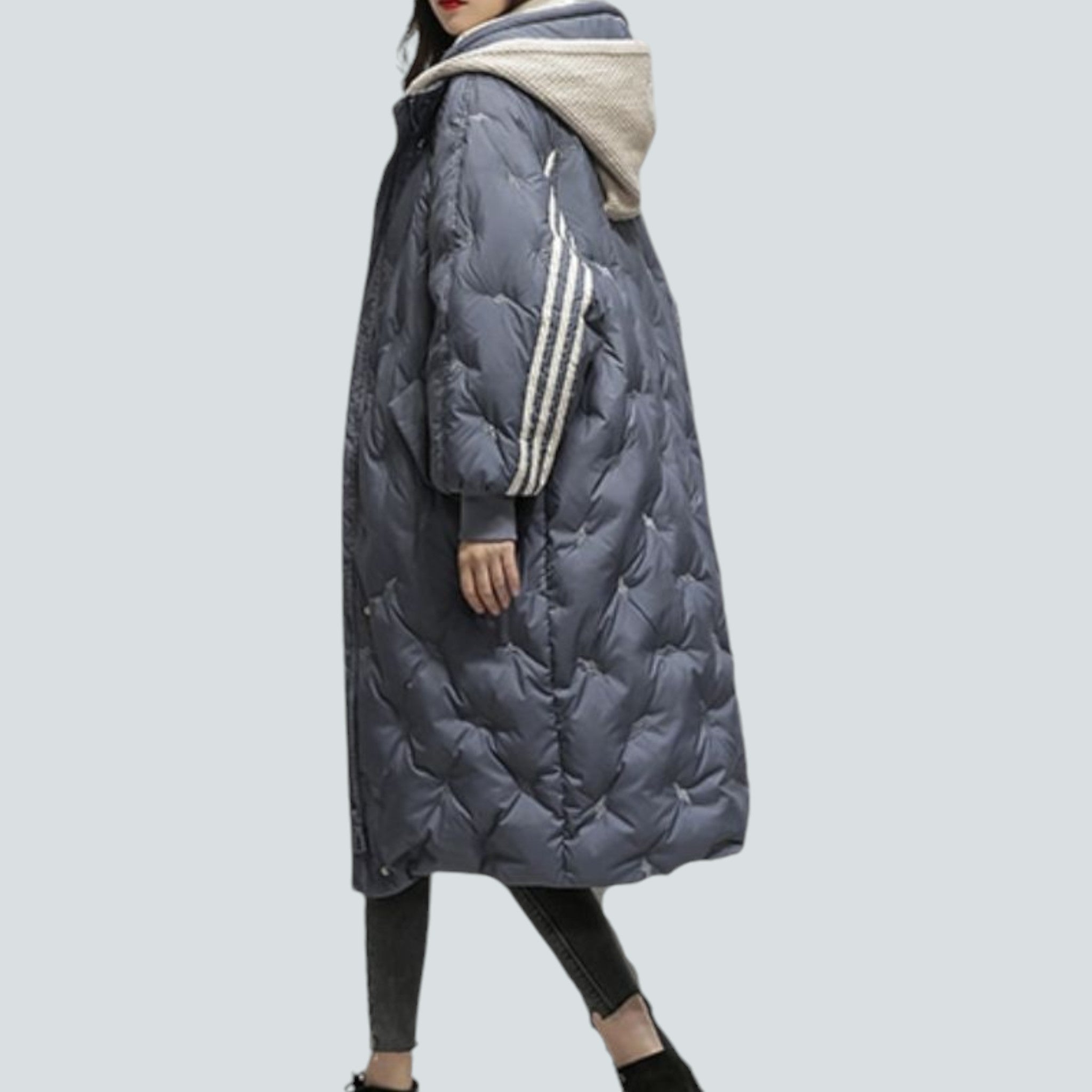 Damen Lange Jacke Beige - Helena