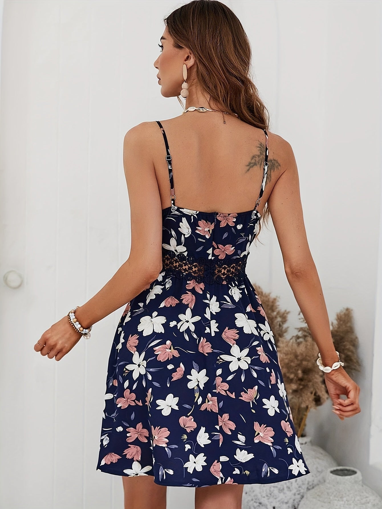 Blaues Spitzenkleid - Anna