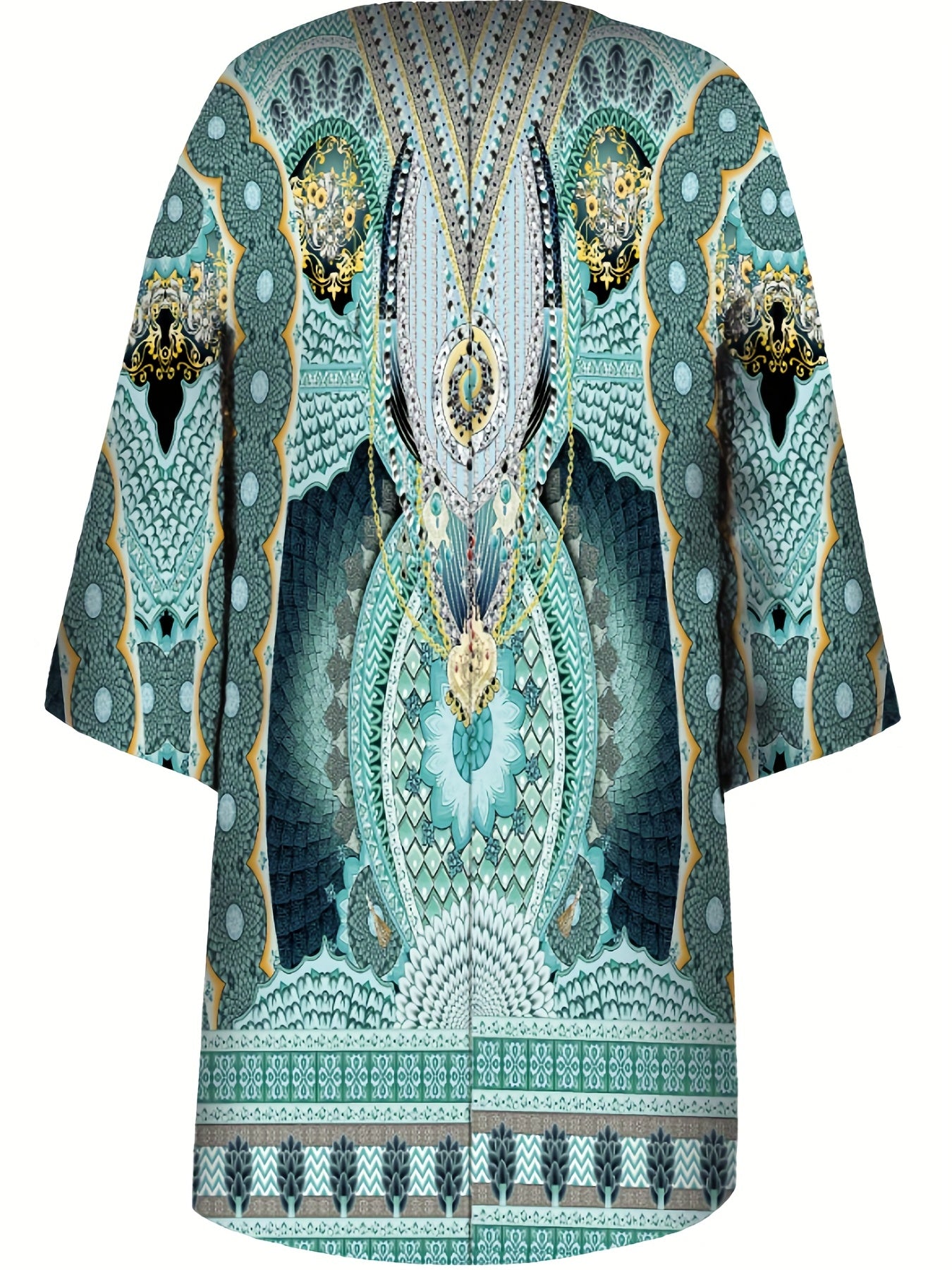 Rotes Tribal Print Kleid - Amara