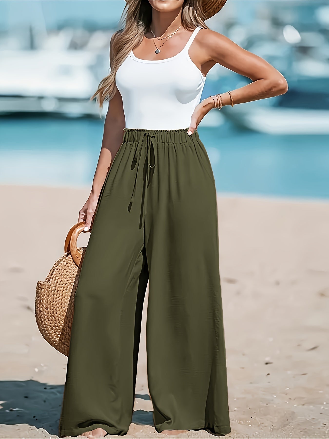 Blaues Ruched Cross Back Badeanzug - Livia