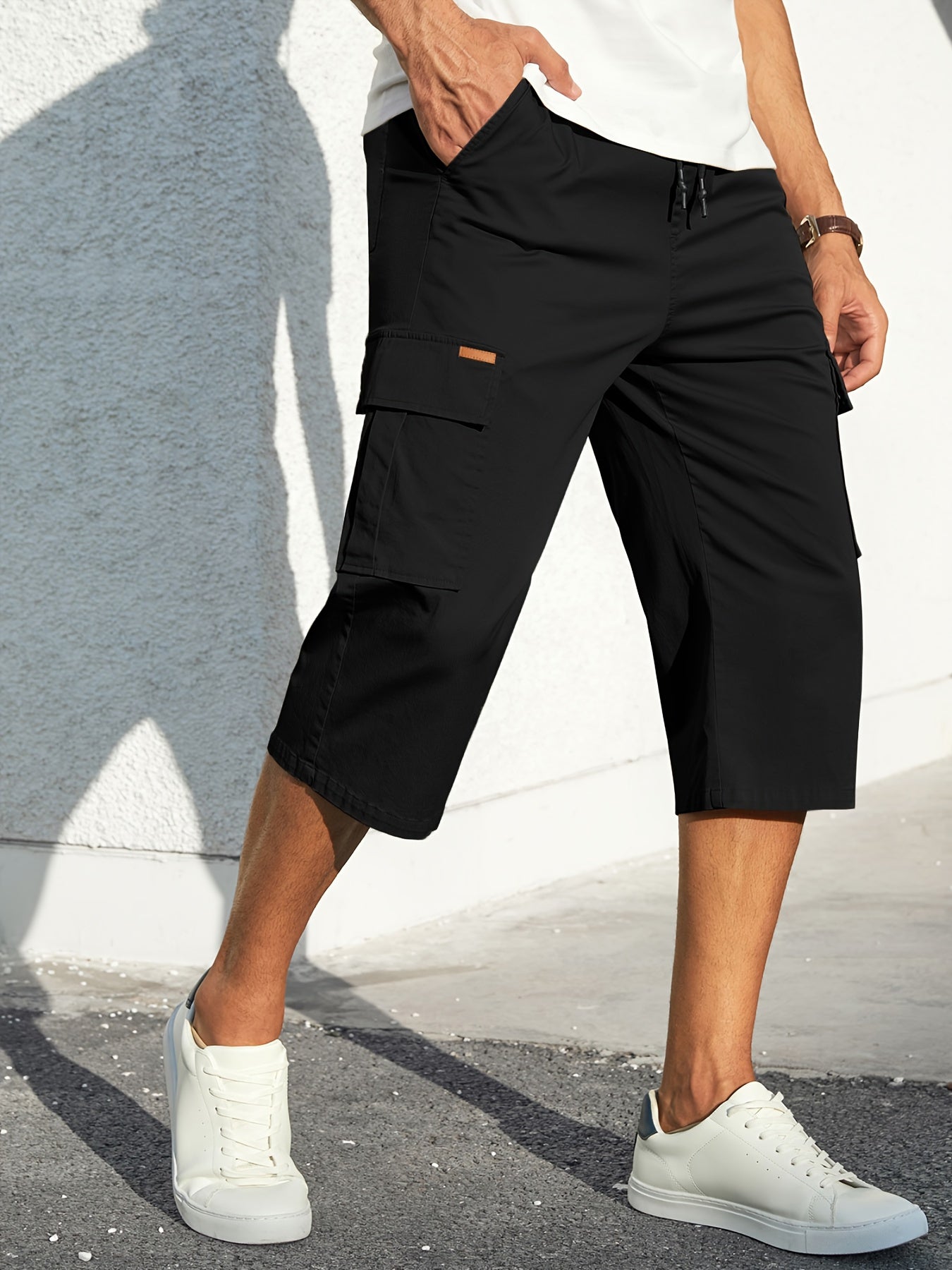 Schwarze Cargo-Bermudashorts - Clemente