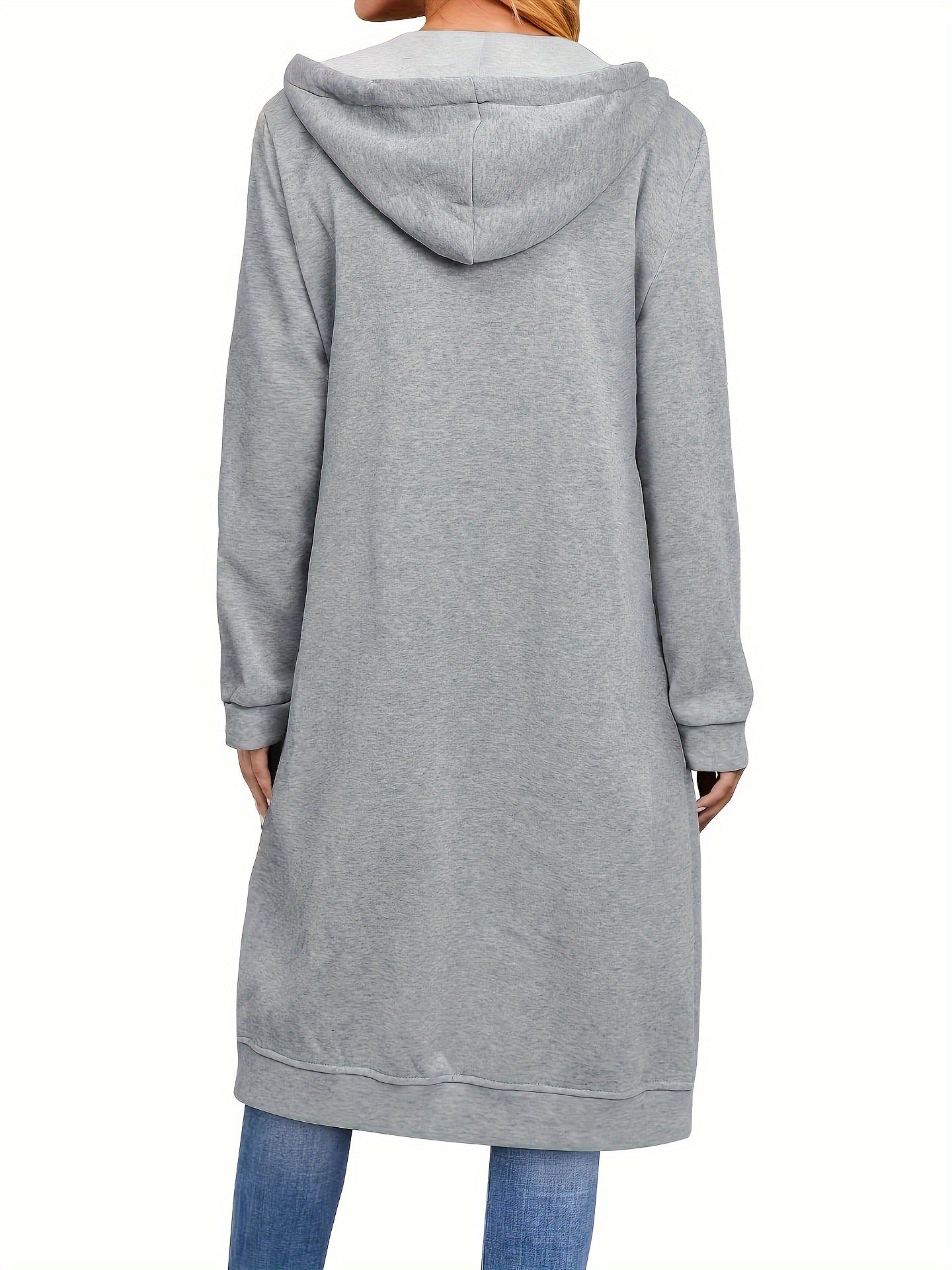 Schwarzes Kapuzen-Sweatshirt in Übergröße - Anna