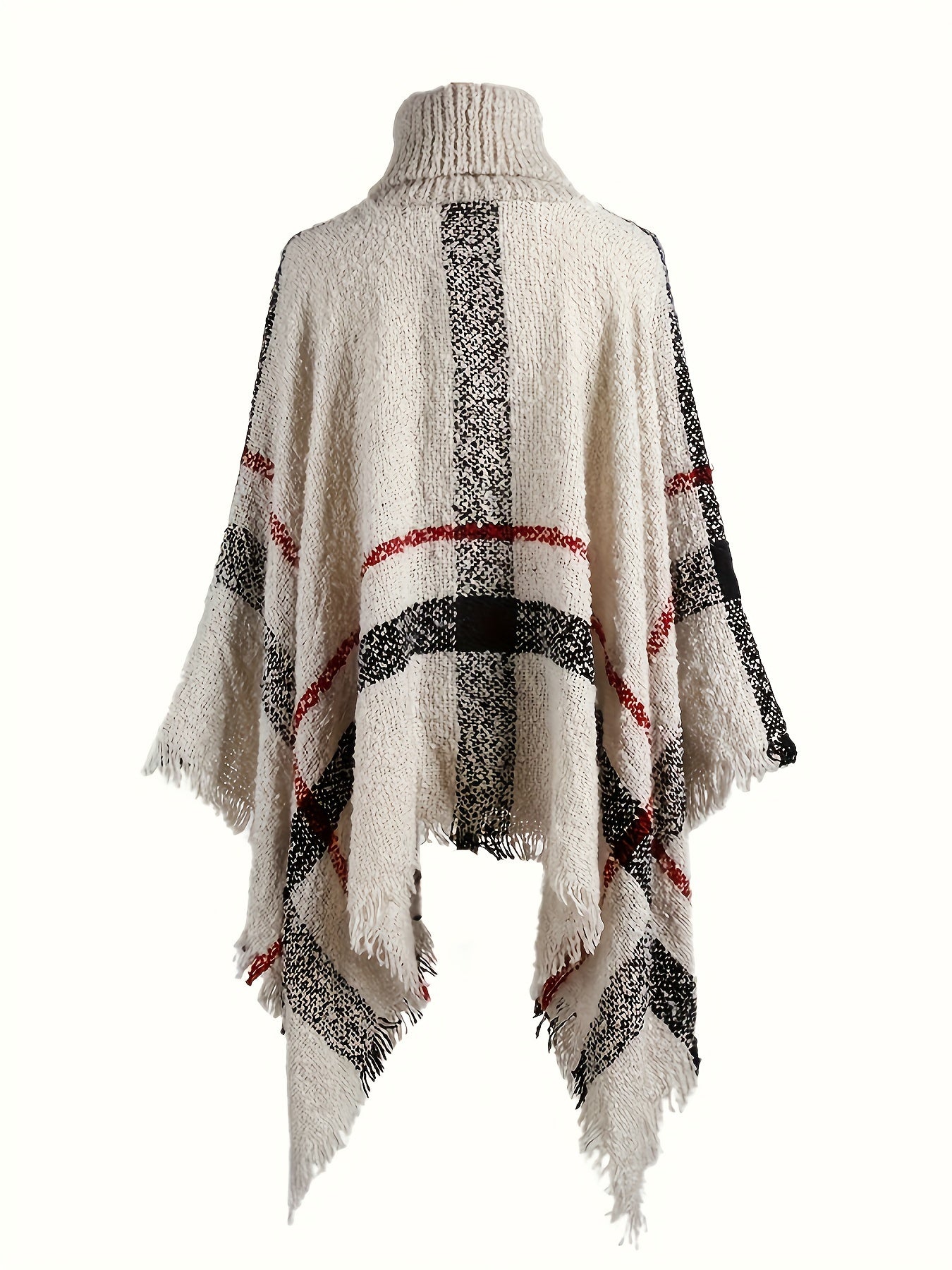 Karierter Grobstrick Pullover in Übergröße - Lena