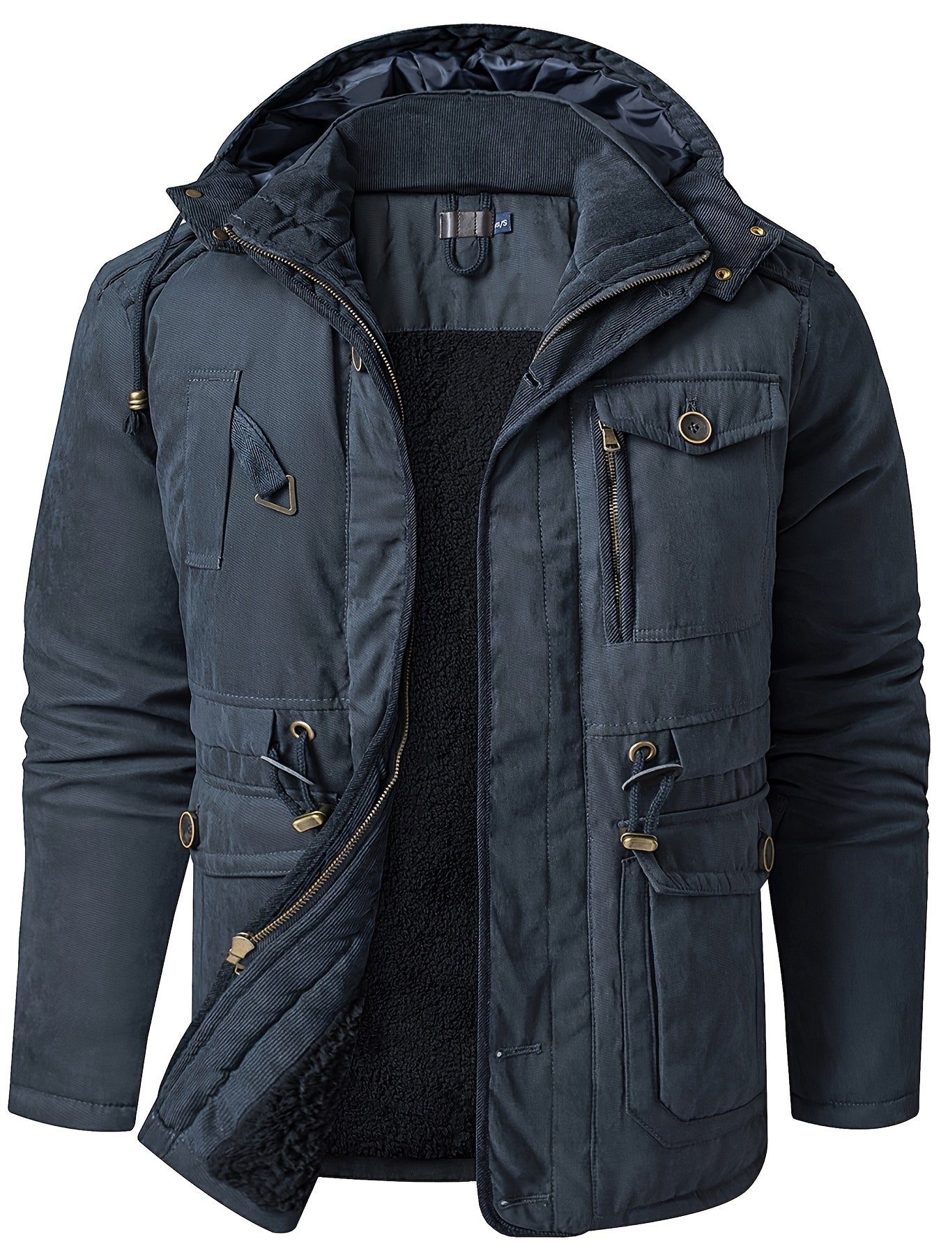 Schwarze Cargo-Winterjacke – Paul