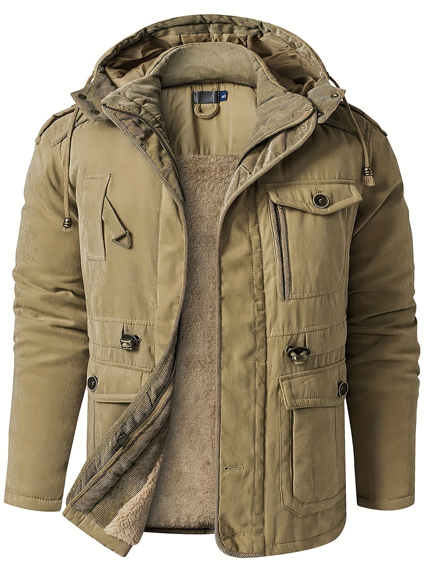 Schwarze Cargo-Winterjacke – Paul