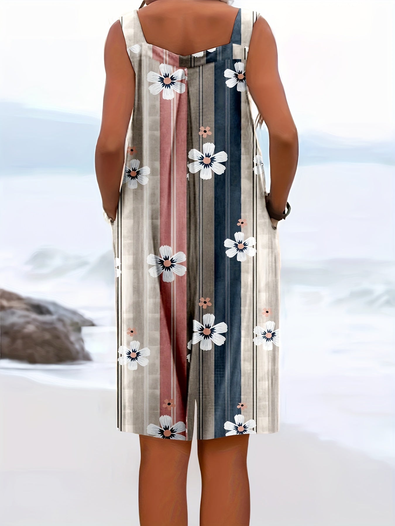 Apricot Blumenprint Jumpsuit - Mia