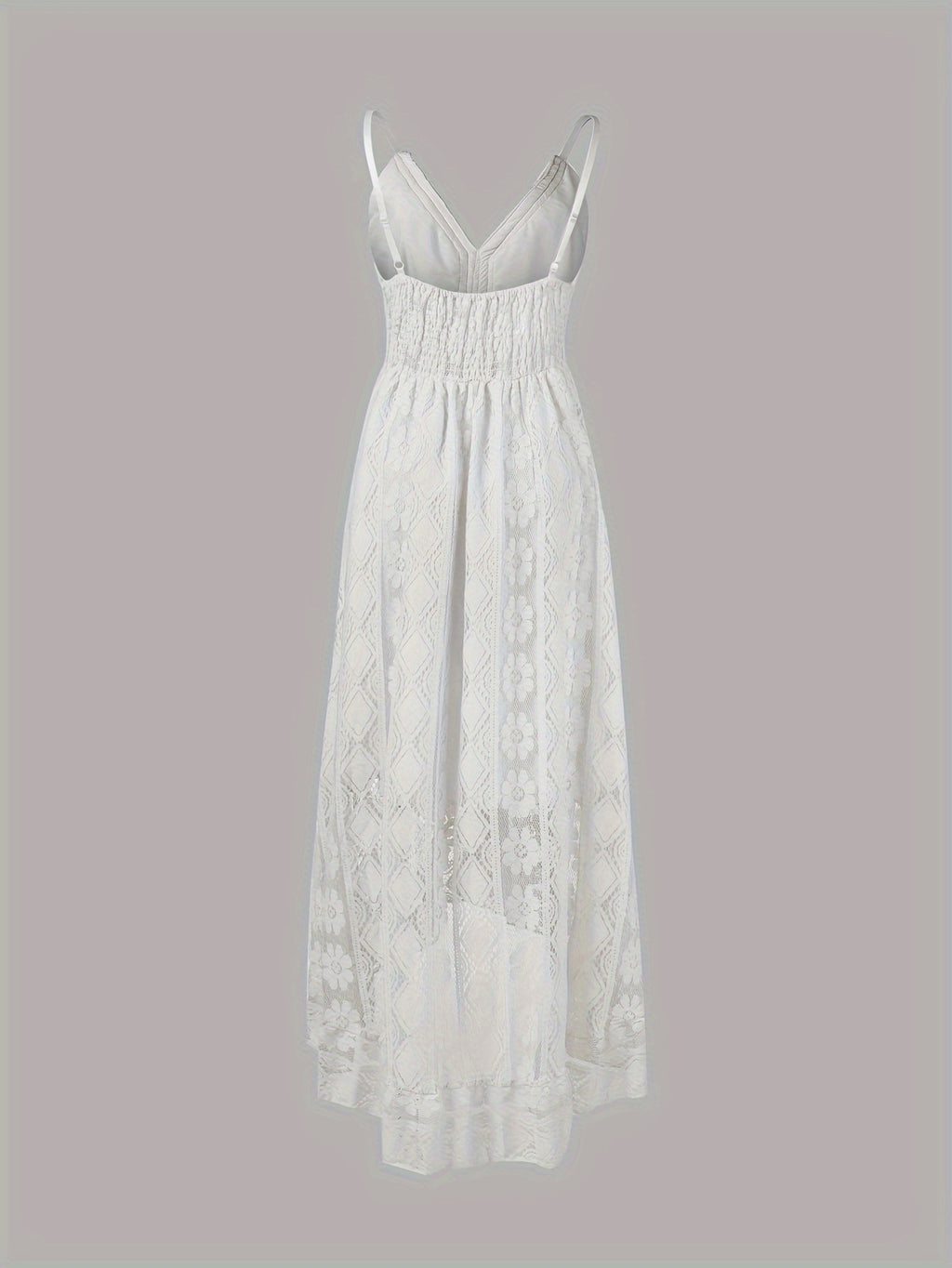 Apricotfarbenes Boho-Maxi-Swingkleid - Mila