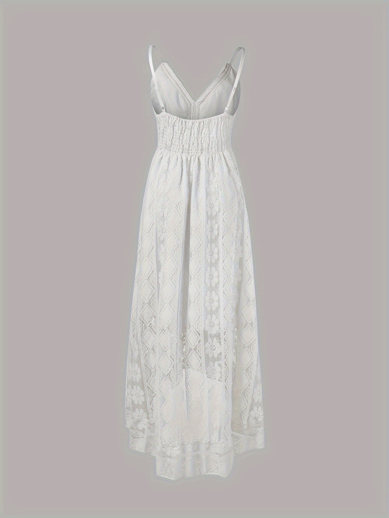 Apricotfarbenes Boho-Maxi-Swingkleid - Mila