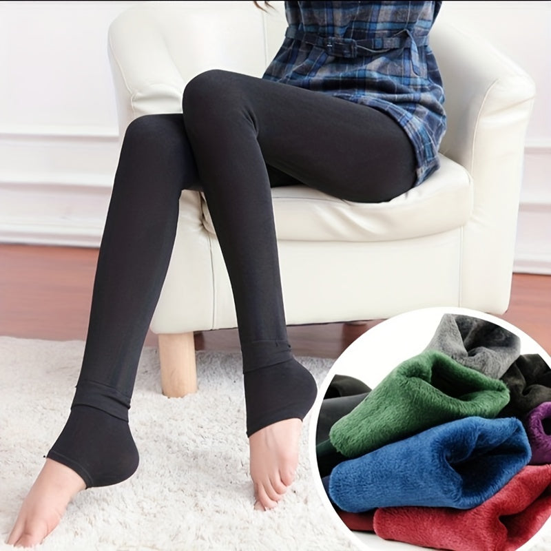 Schwarze Thermo-Cropped-Leggings mit Hohem Bund - Lina