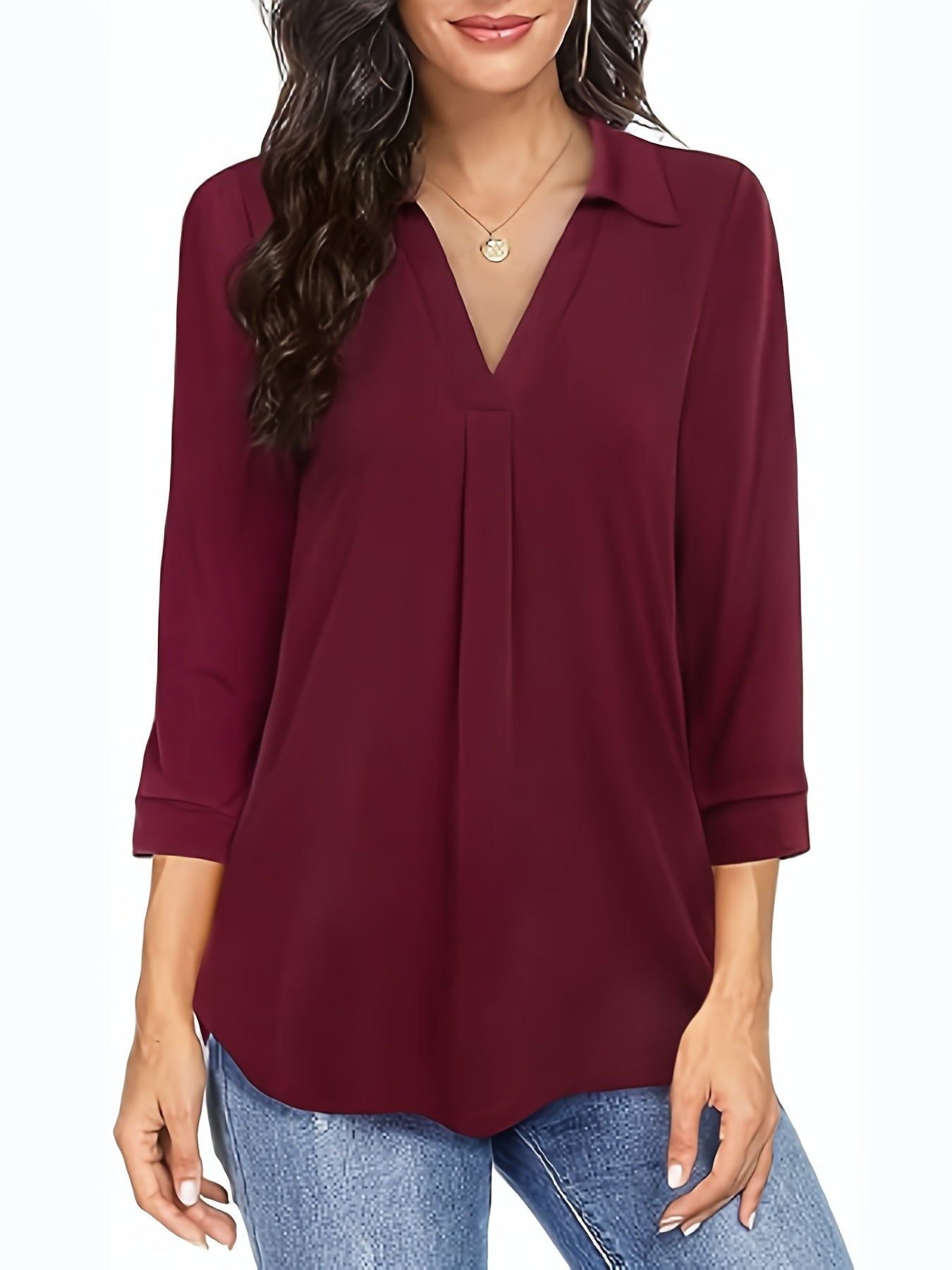 Rote Tunika Bluse - Sophie