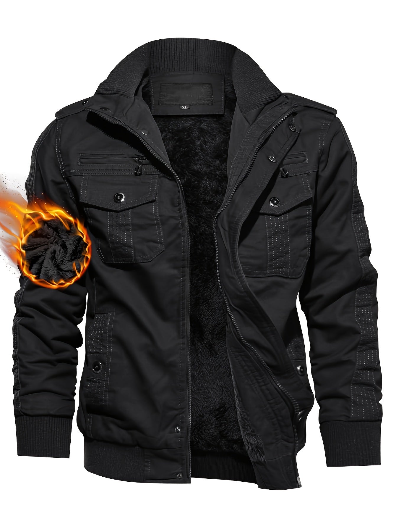 Schwarze Winterjacke Explorer – Sam