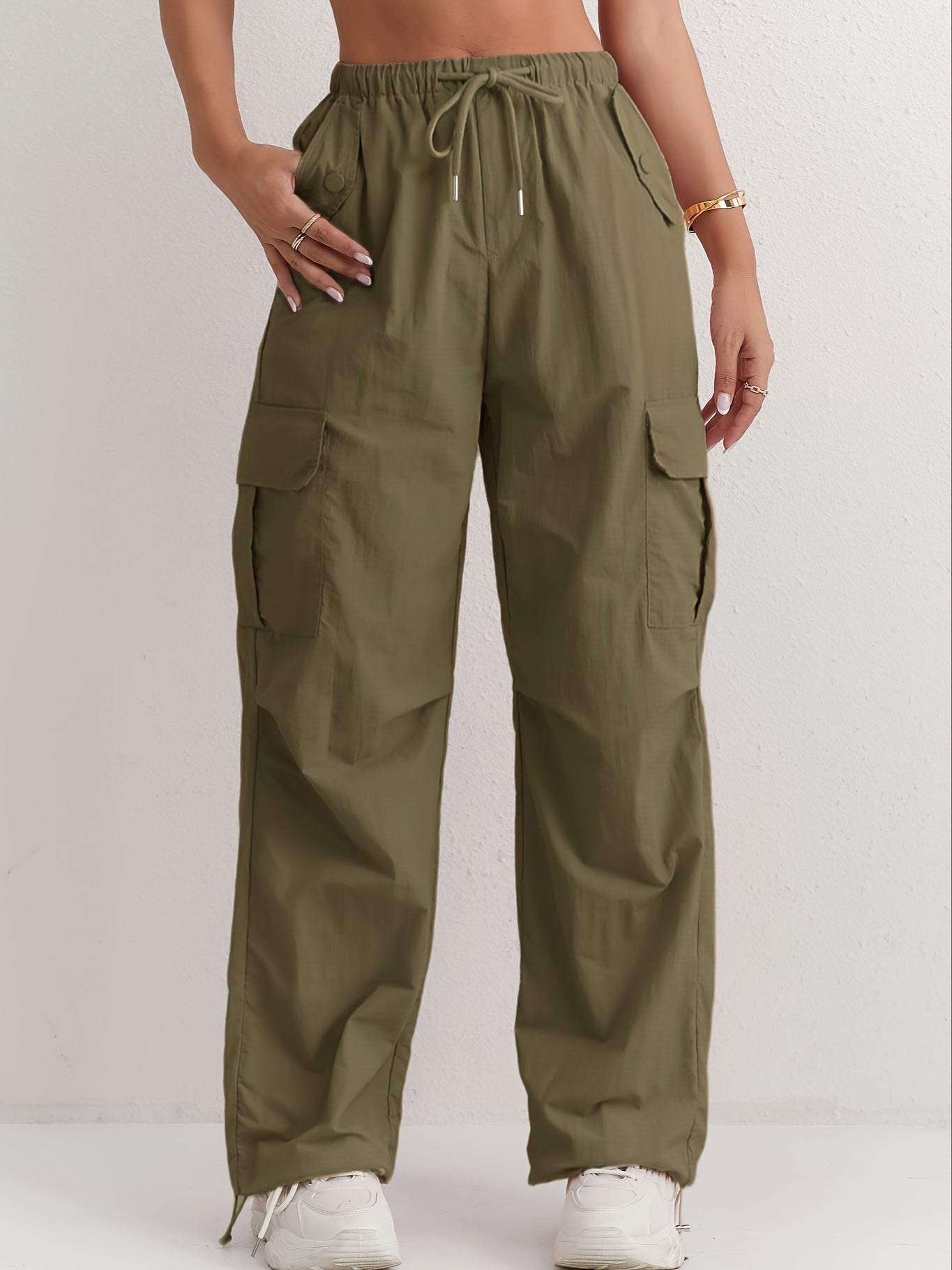Rosa Cargo-Hose mit Geradem Bein - Lara