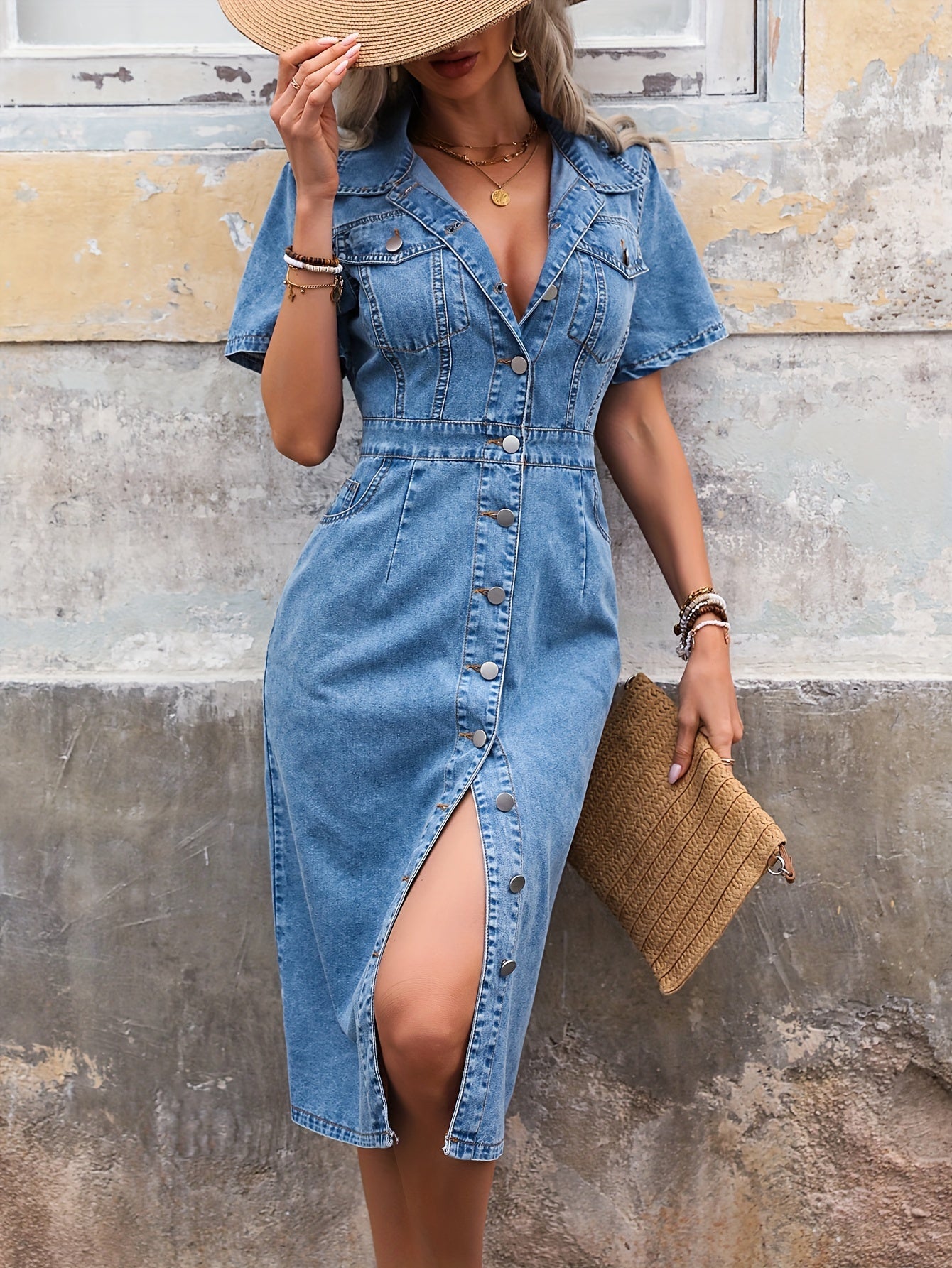 Blaues Denimkleid - Elise
