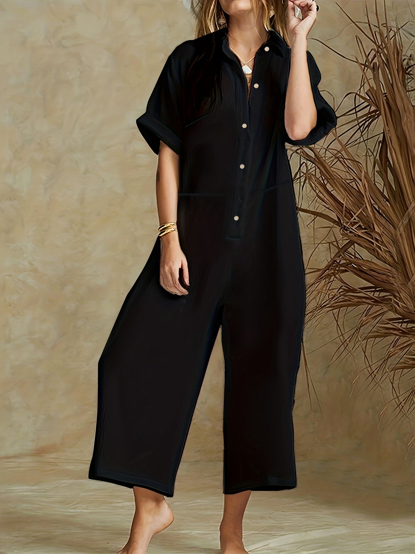 Schwarzer Jumpsuit - Greta