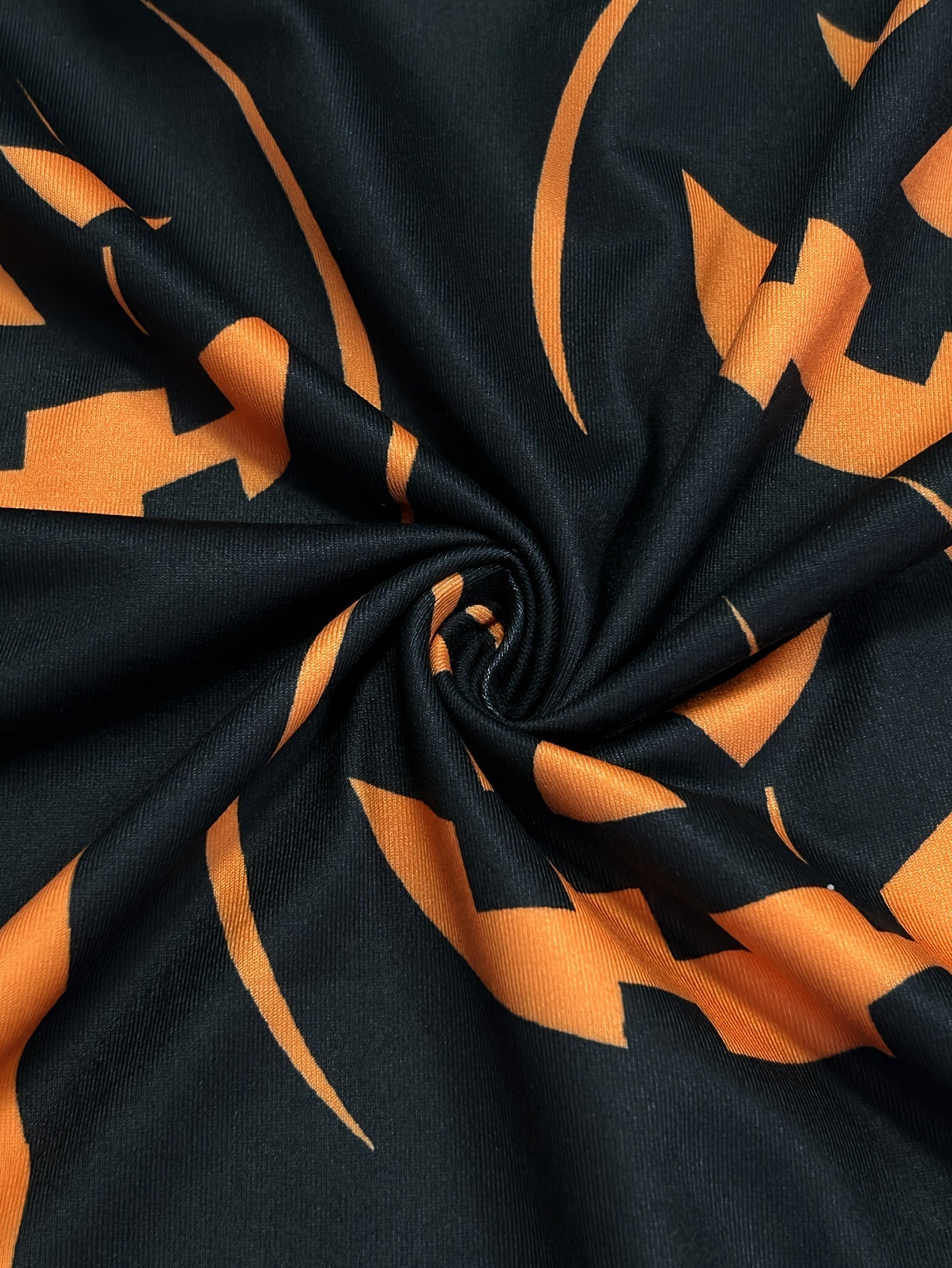 Orangenes Kürbisprint T-Shirt - Sofie