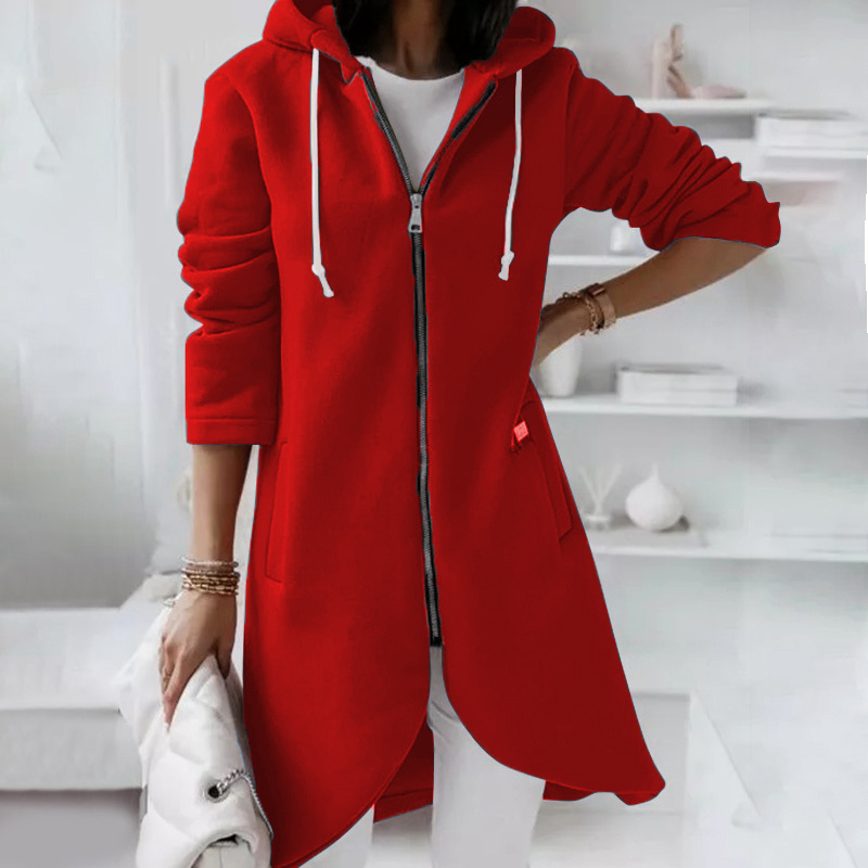 Lange Stilvolle Jacke Rosa - Sofia