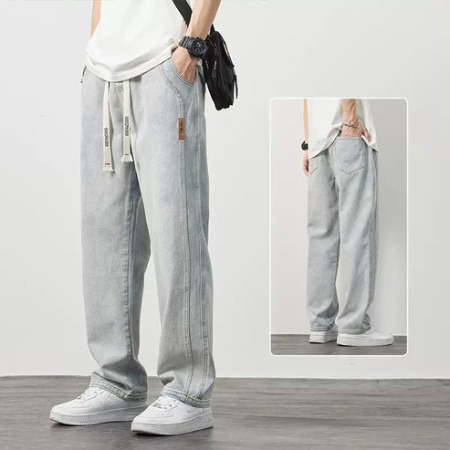 Retro Blaue Gerade Jeans für Herren - Noah