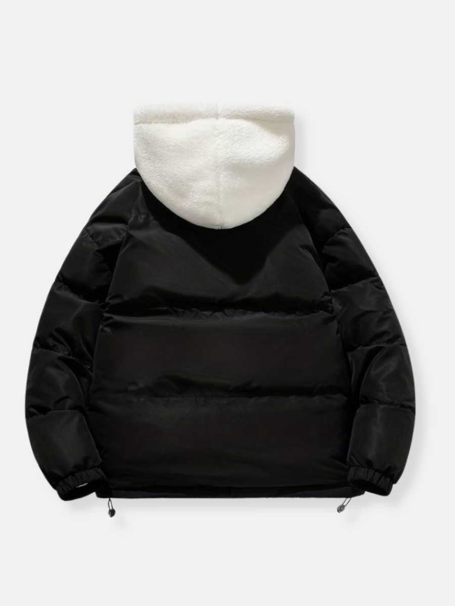 Warme Winterjacke mit Reißverschluss Rosa – Clara