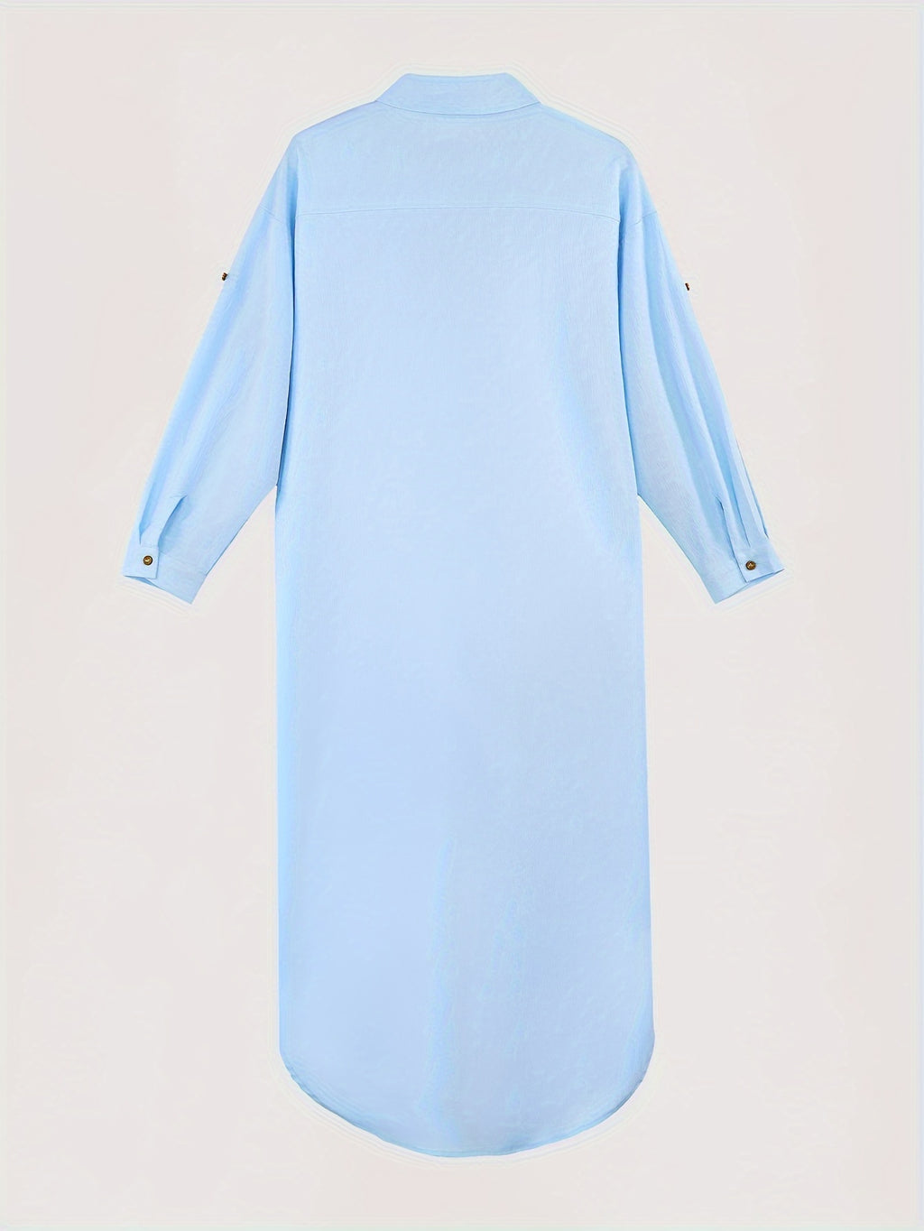 Himmelblaues Strandhemdkleid - Ella