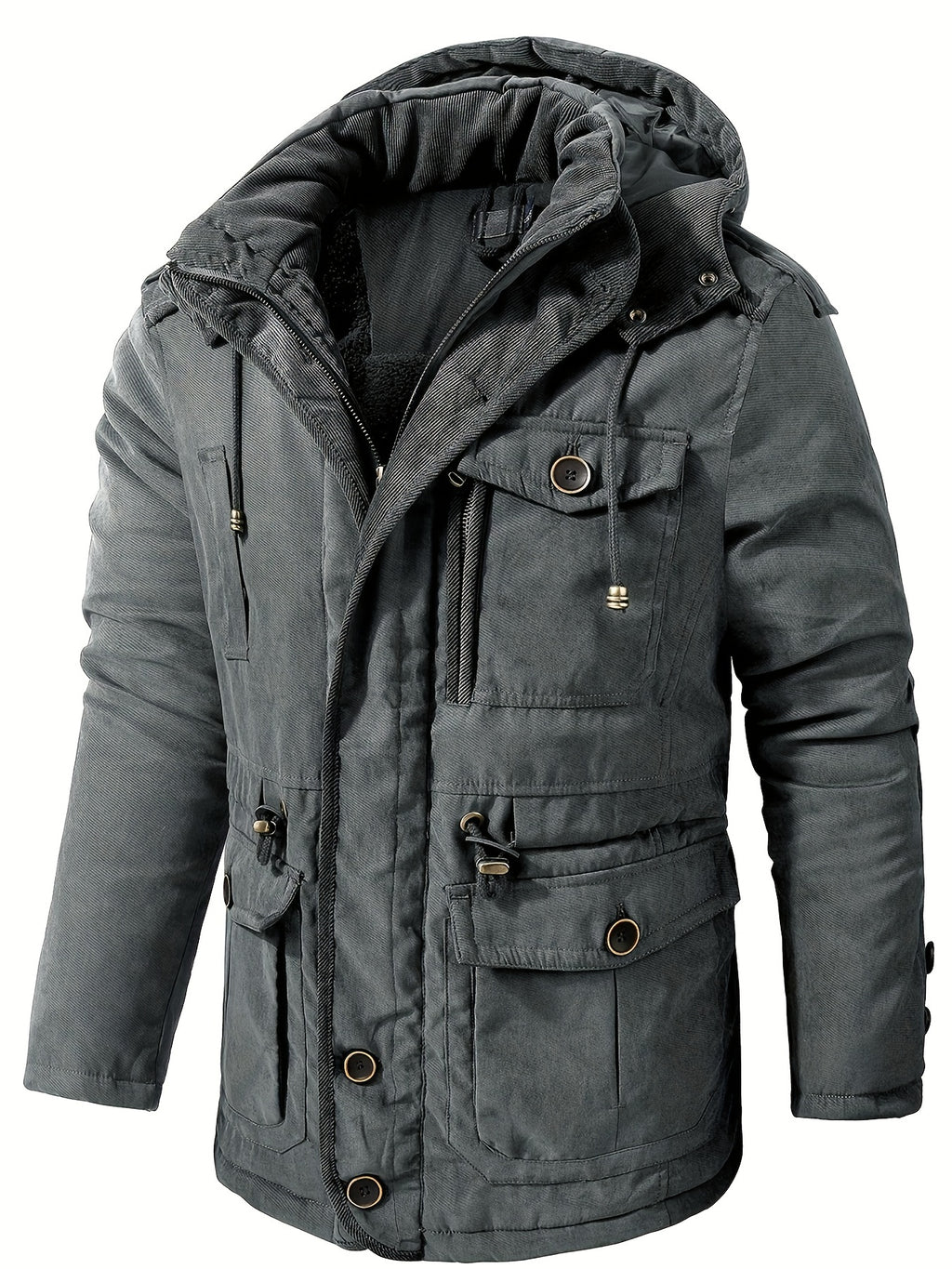 Schwarze Cargo-Winterjacke – Paul