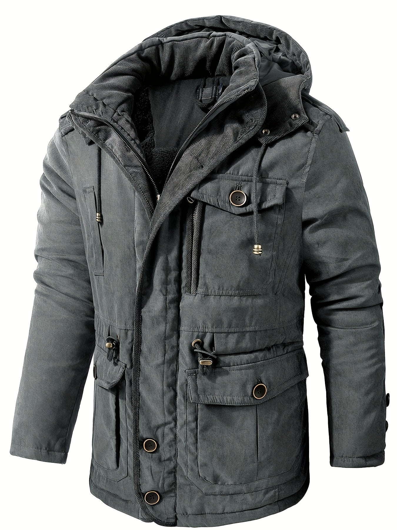 Schwarze Cargo-Winterjacke – Paul