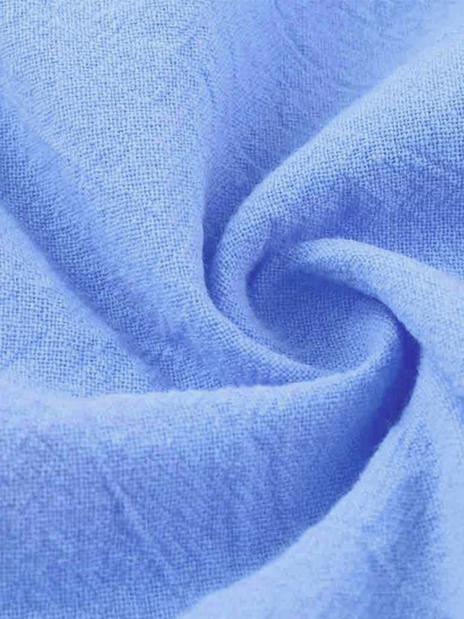 Emma - Gelbes lockeres Midi-Kleid mit Rundhalsausschnitt
