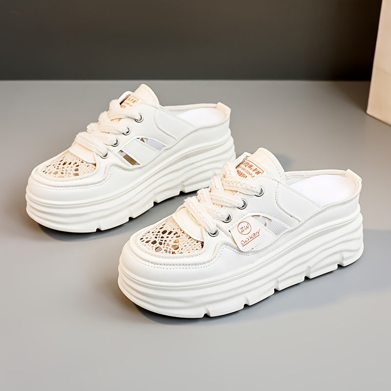 Khaki Plate Muiltjes Sneakers - Sophie