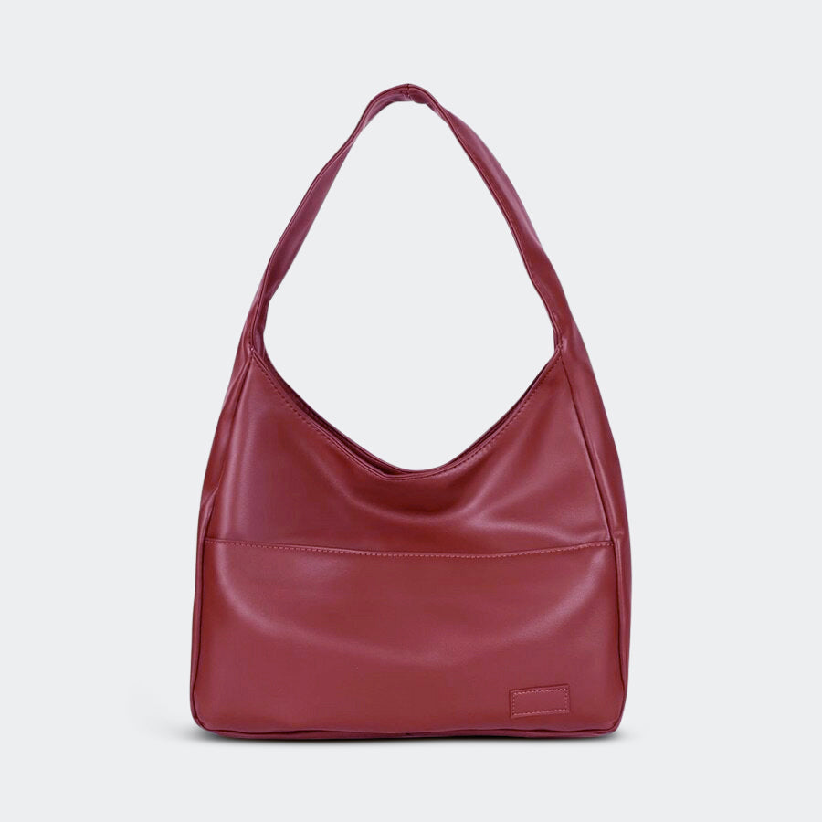 Burgunderrote Schultertasche - Elin