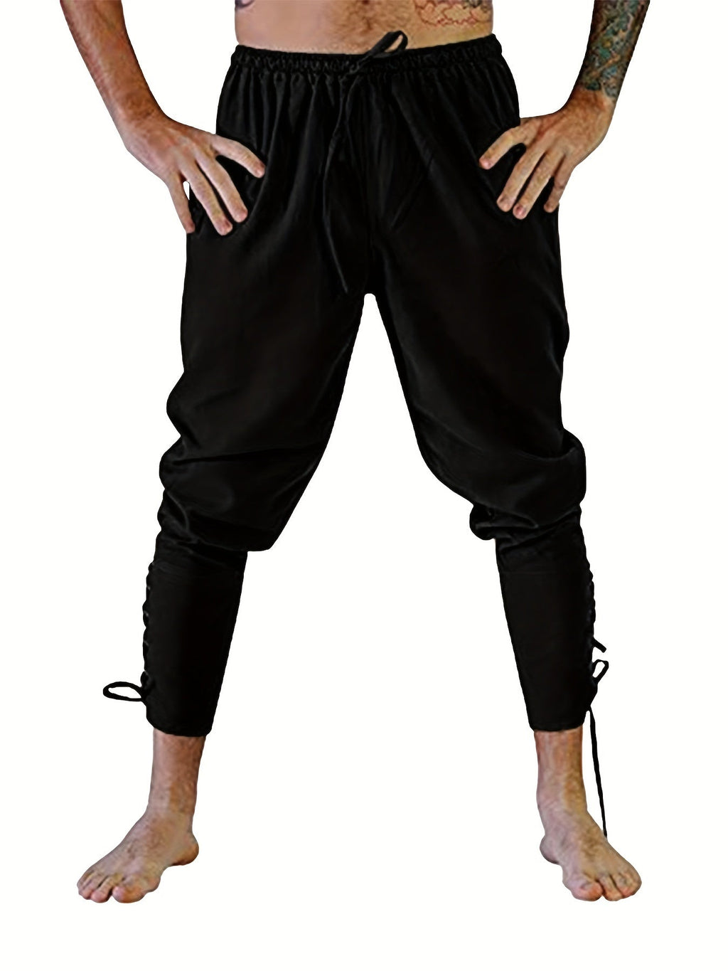 Schwarze Renaissance-Hose - Dereck