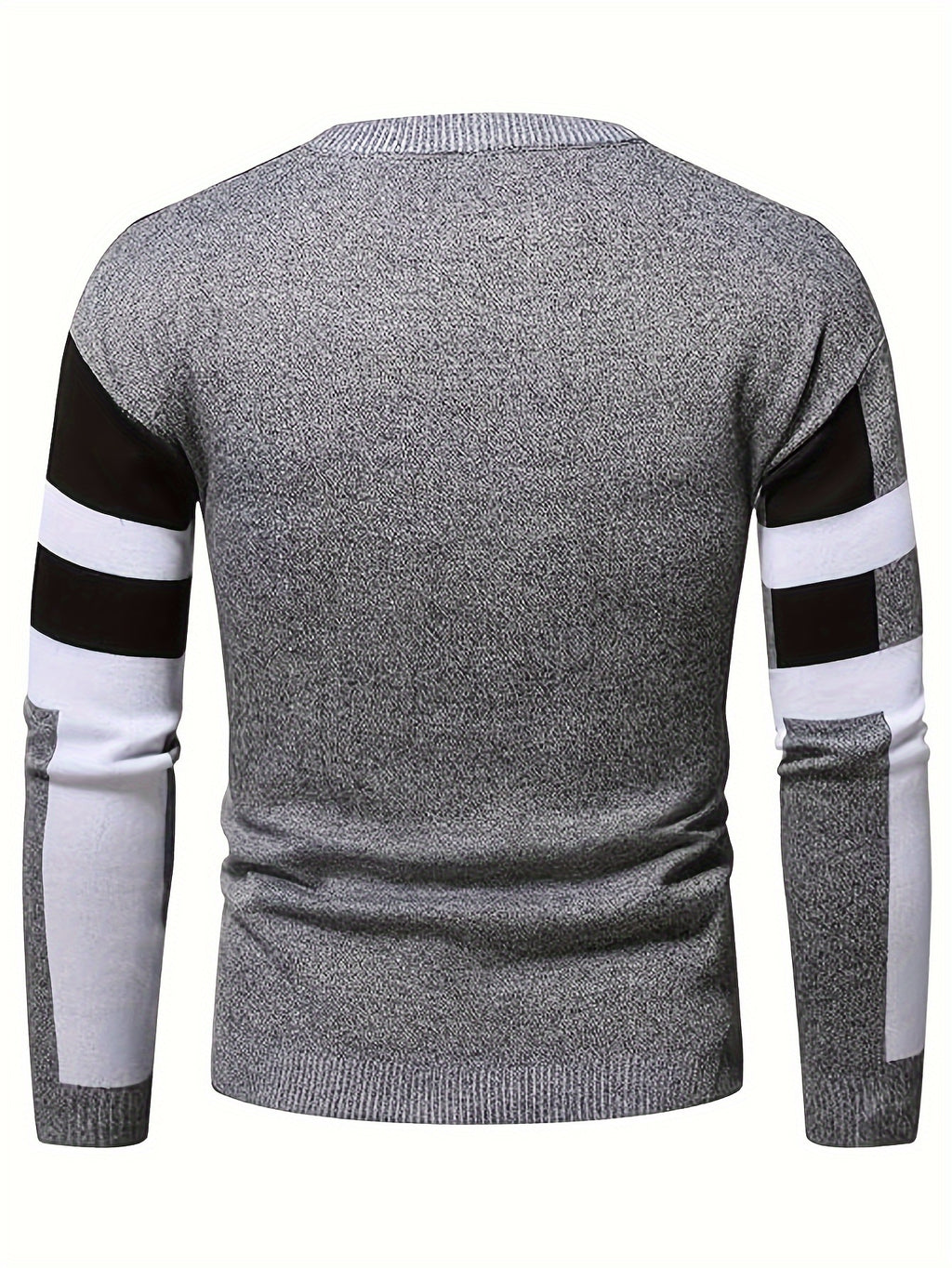 Schwarz-Grauer Color-Block Pullover – Max