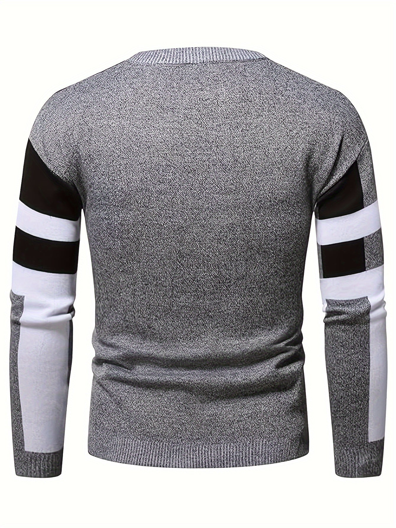 Schwarz-Grauer Color-Block Pullover – Max