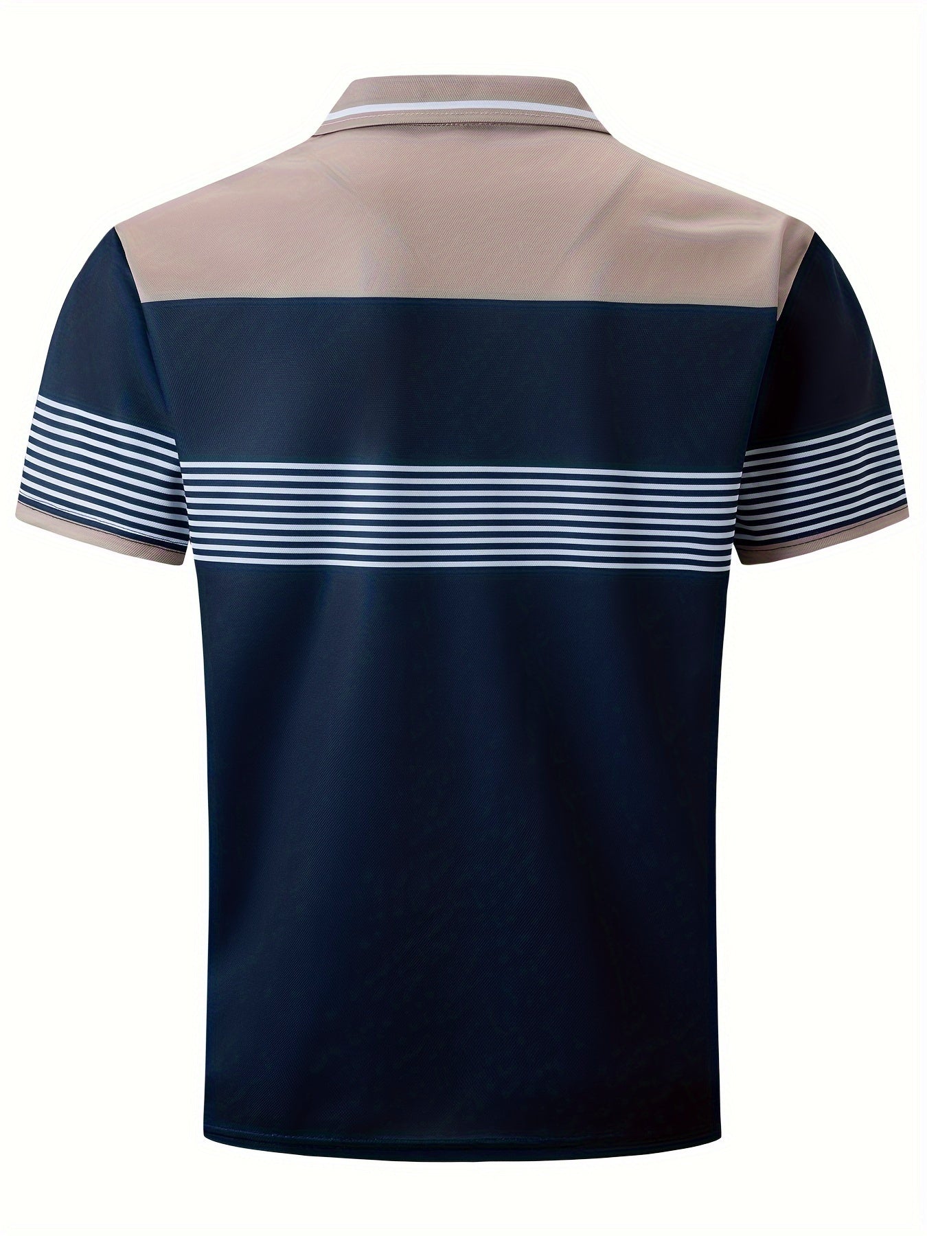Marineblaues Color Block Golfshirt - Tom