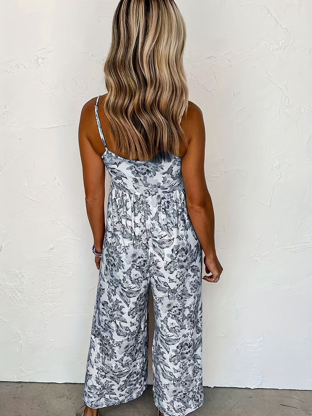Rosa Floraler Cami-Jumpsuit - Elisa