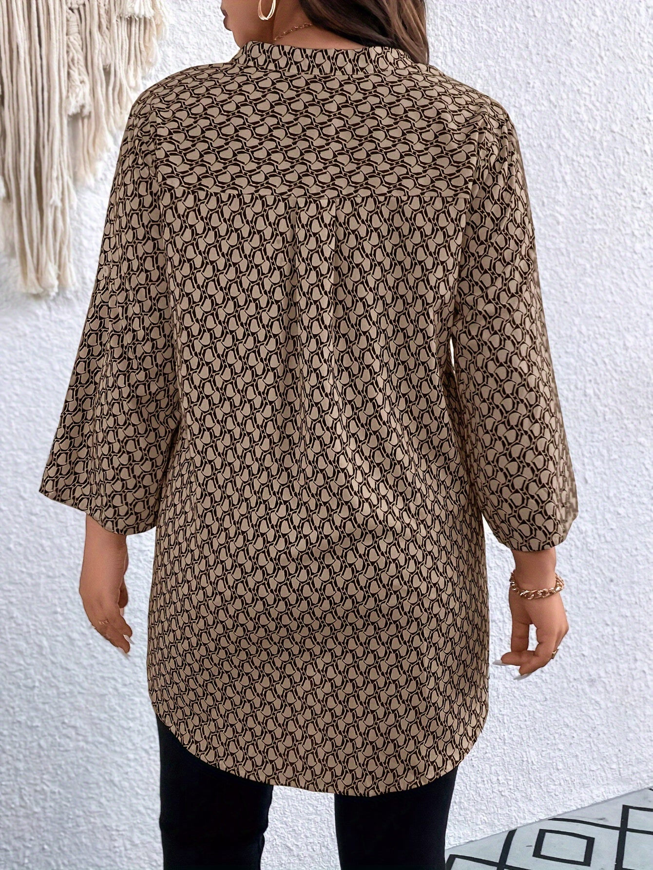 Schwarze Print Tunika - Lea