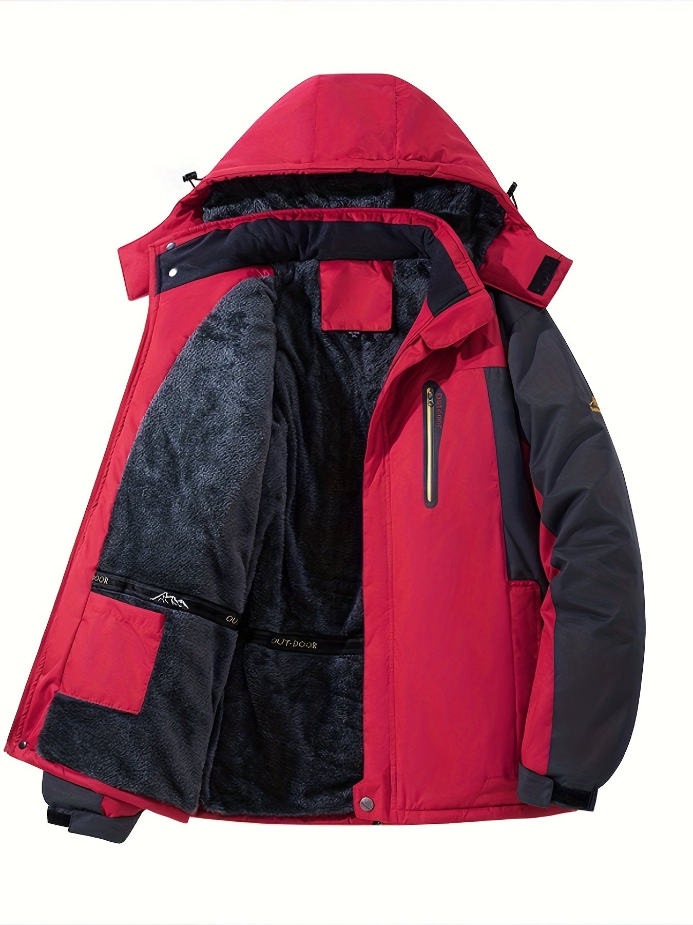 Schwarze Fleece-Winterjacke – Max