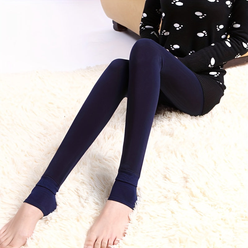 Schwarze Thermo-Cropped-Leggings mit Hohem Bund - Lina