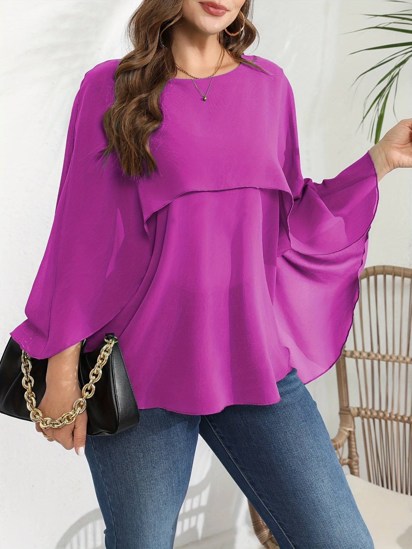 Grüne Mesh-Bluse - Elena