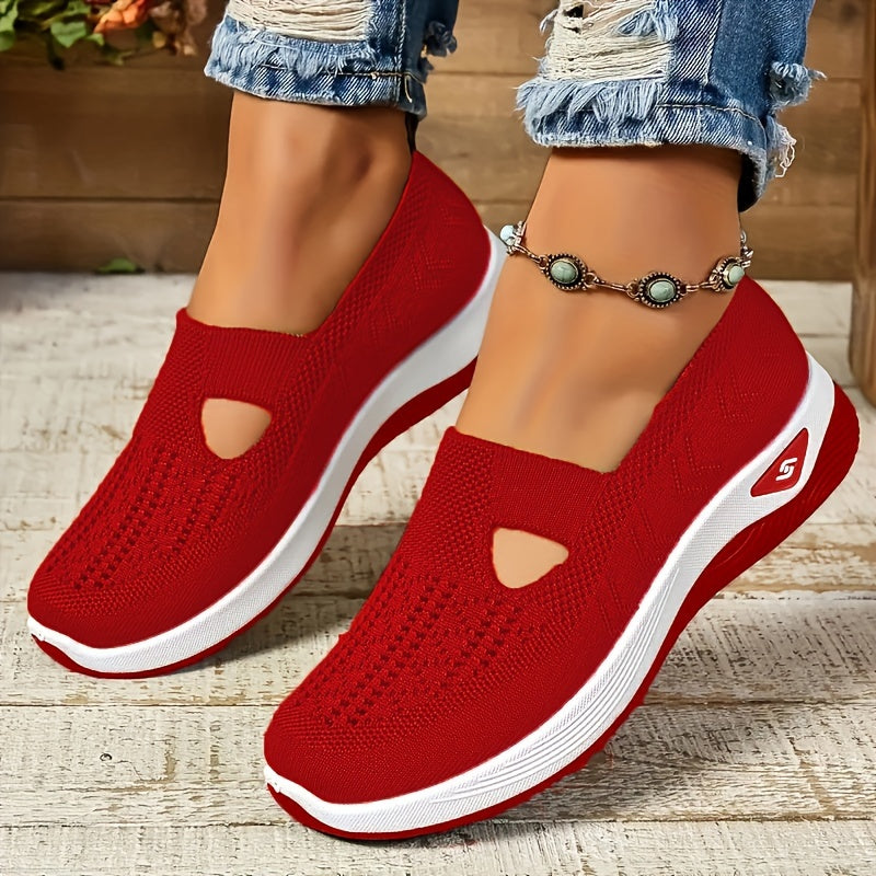 Rote Leichte Slip-On Sneakers - Ruby