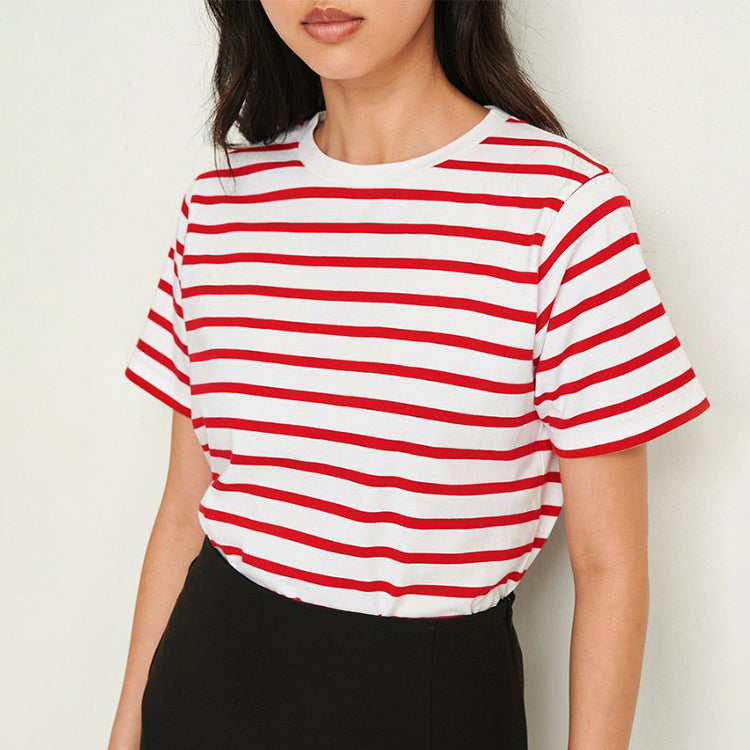 Braunes Gestreiftes Frühlingsshirt - Mila