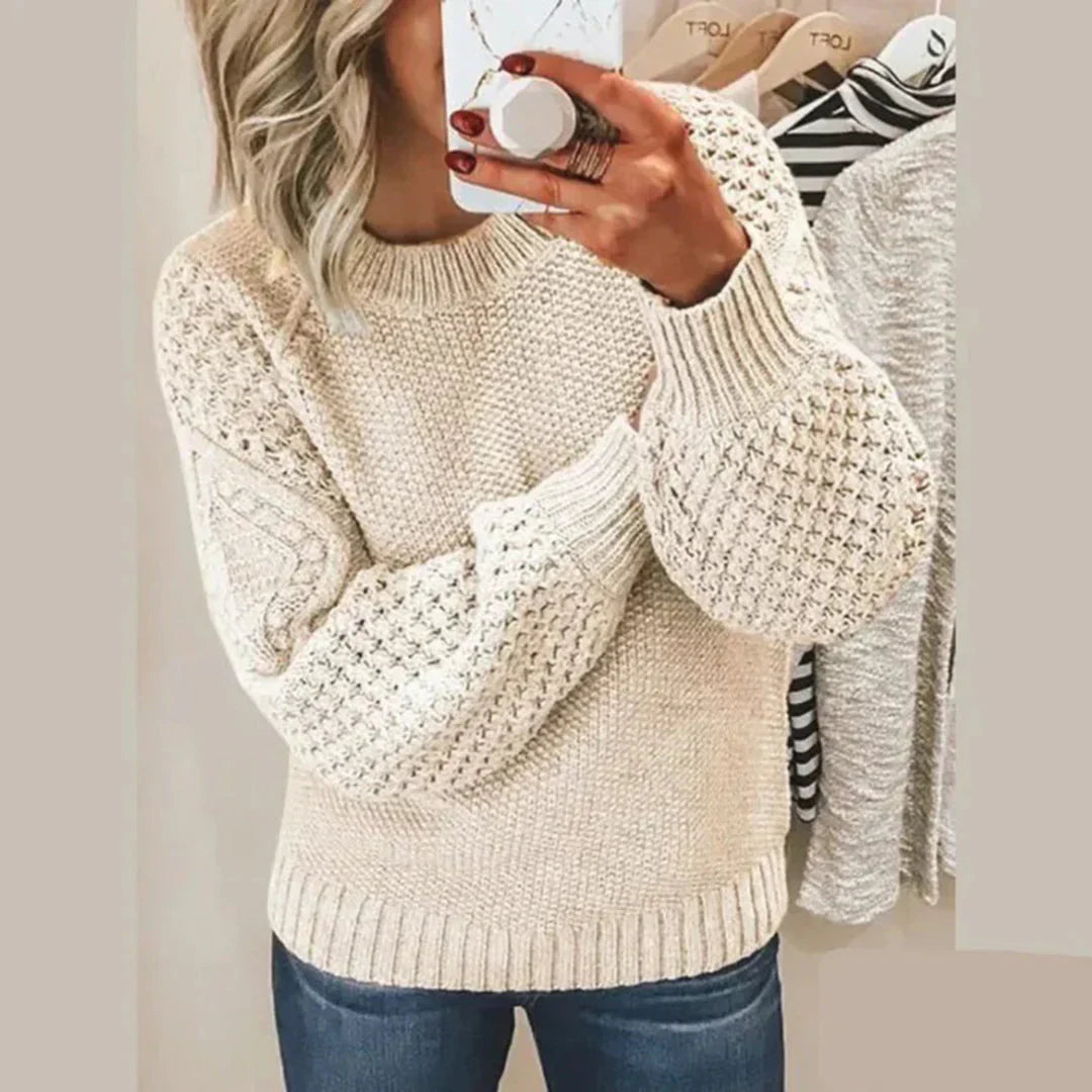 Warmer und Stilvoller Pullover Beige - Lara