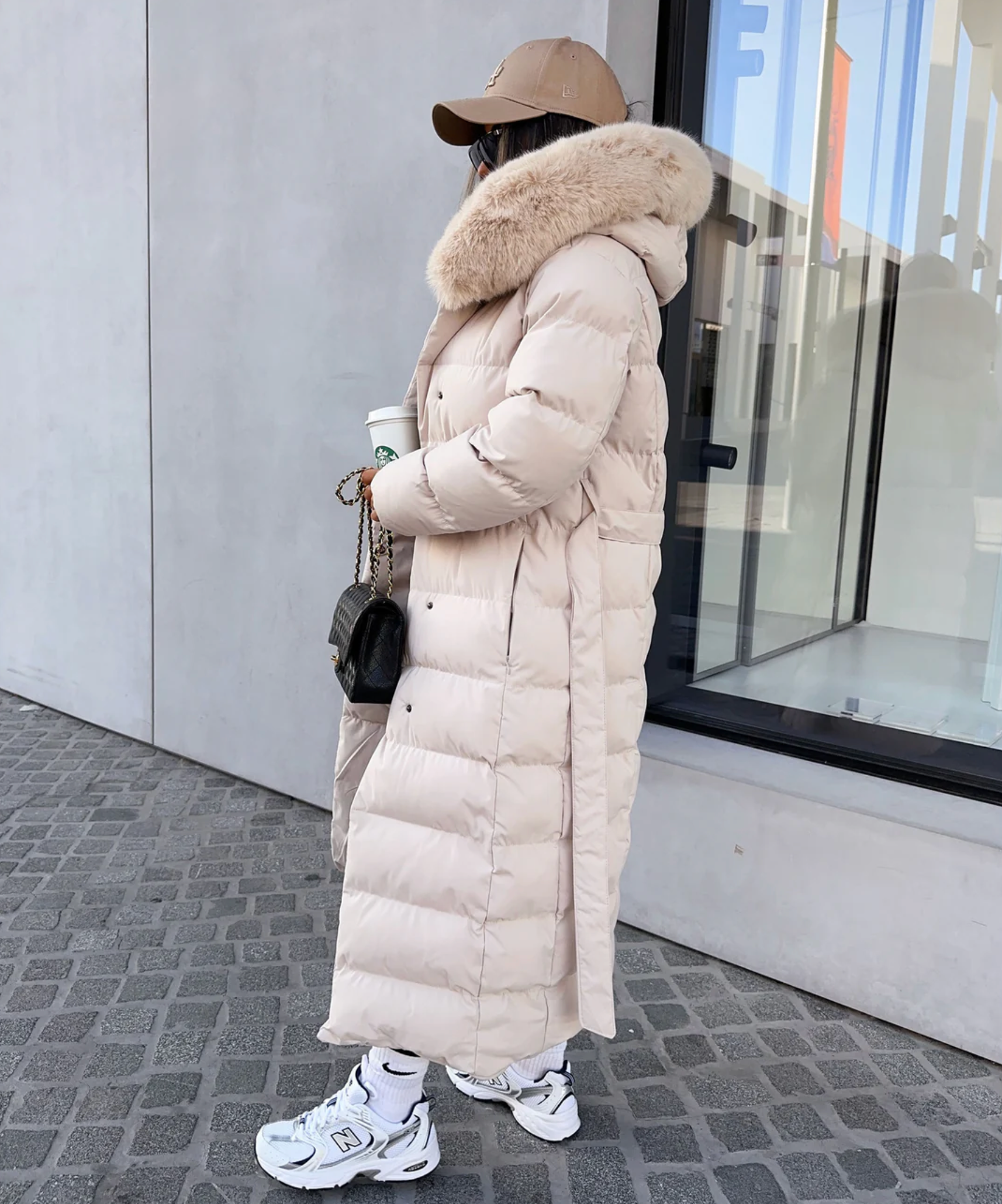 Langer Warmer Parka Schwarz - Nora