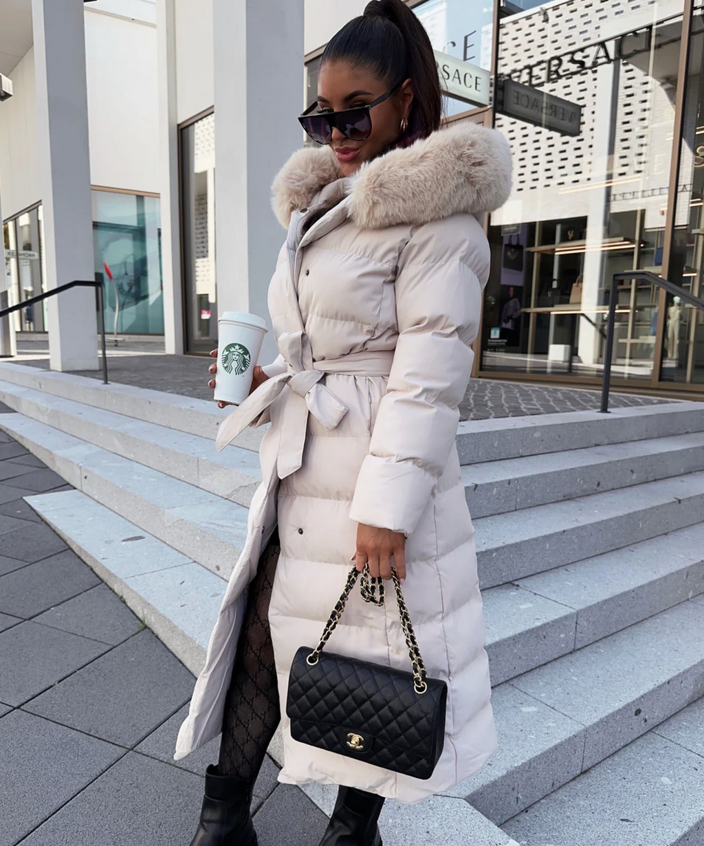 Langer Warmer Parka Schwarz - Nora
