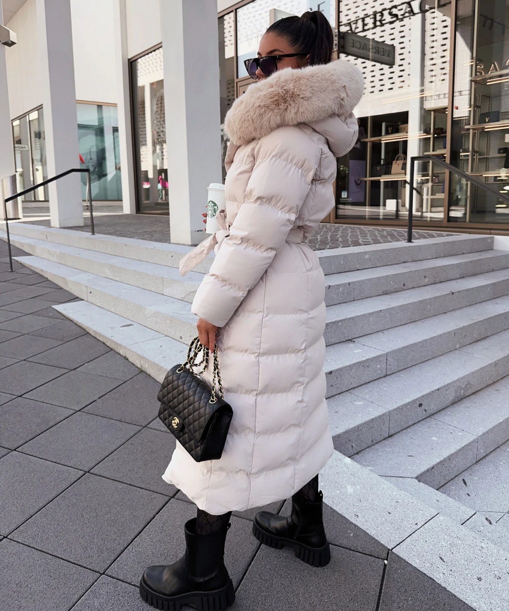 Langer Warmer Parka Schwarz - Nora