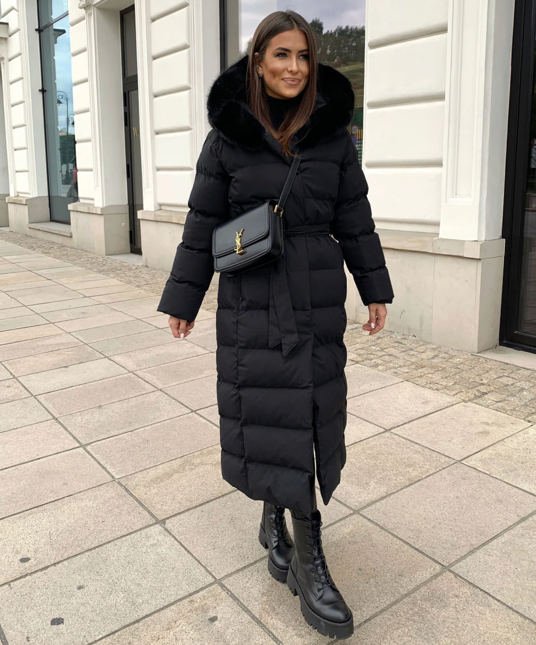 Langer Warmer Parka Schwarz - Nora
