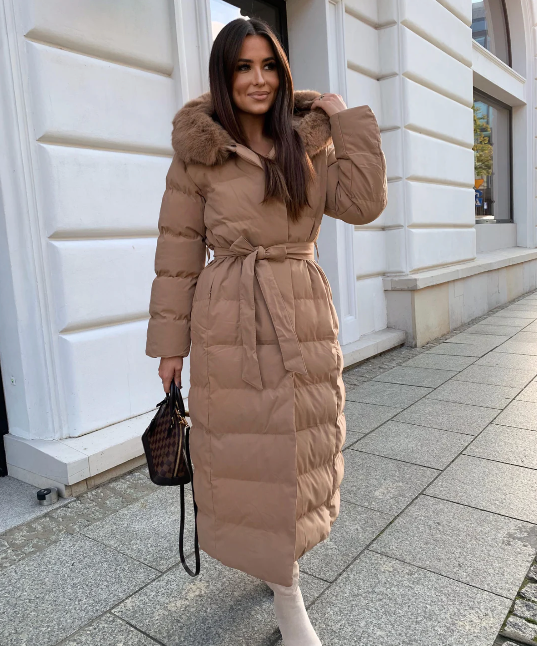 Langer Warmer Parka Schwarz - Nora