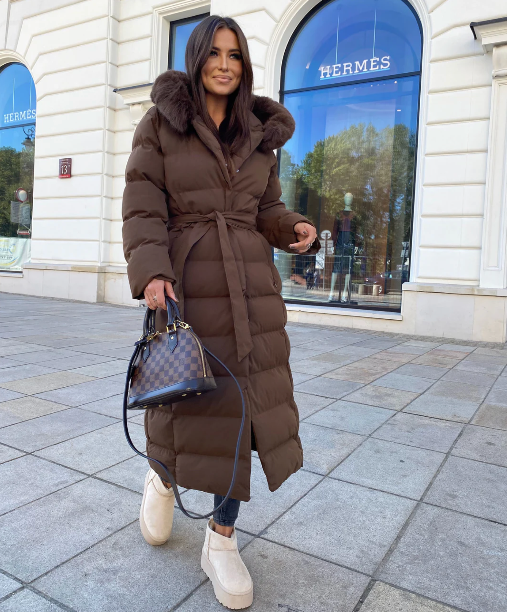 Langer Warmer Parka Schwarz - Nora
