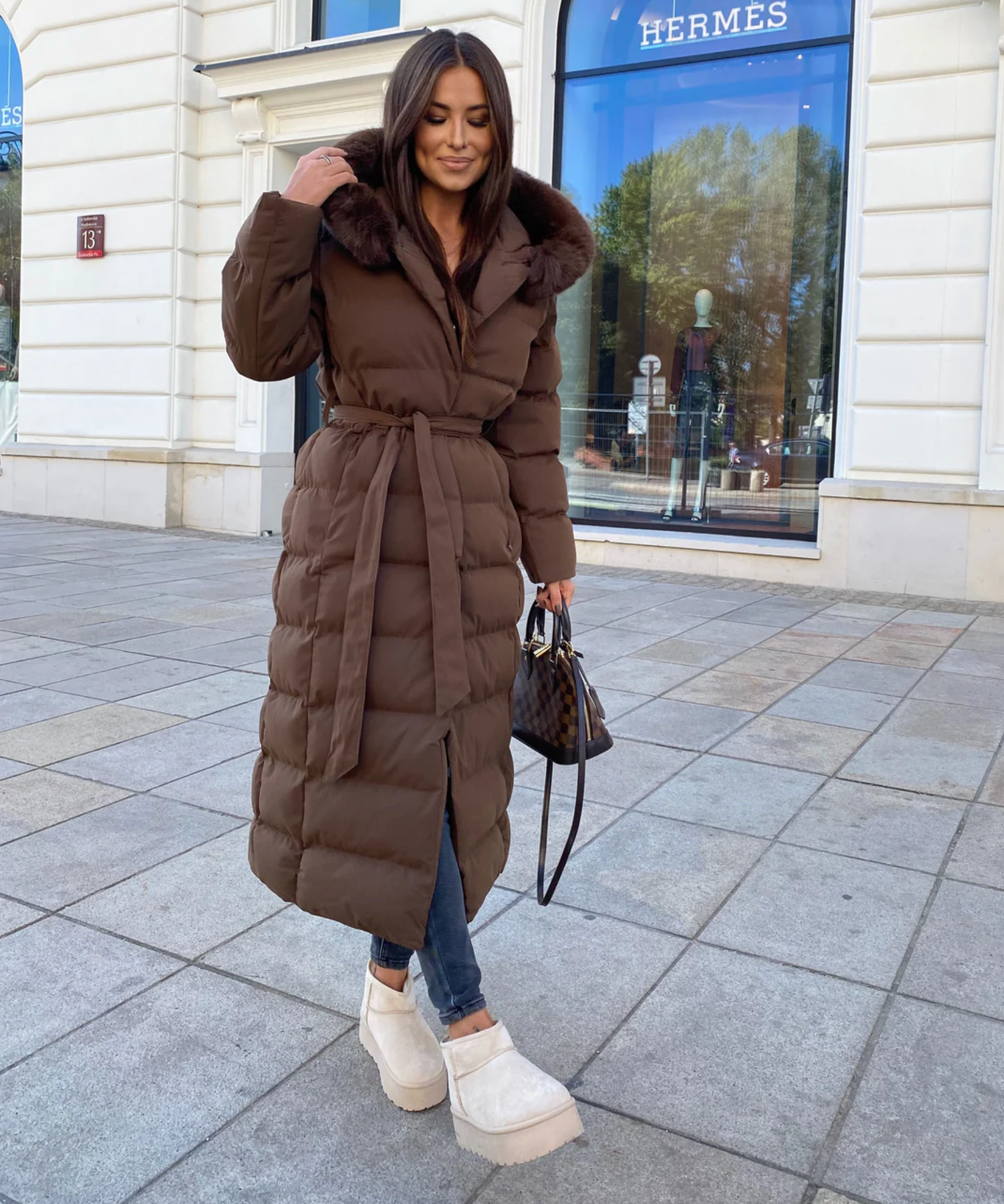Langer Warmer Parka Schwarz - Nora