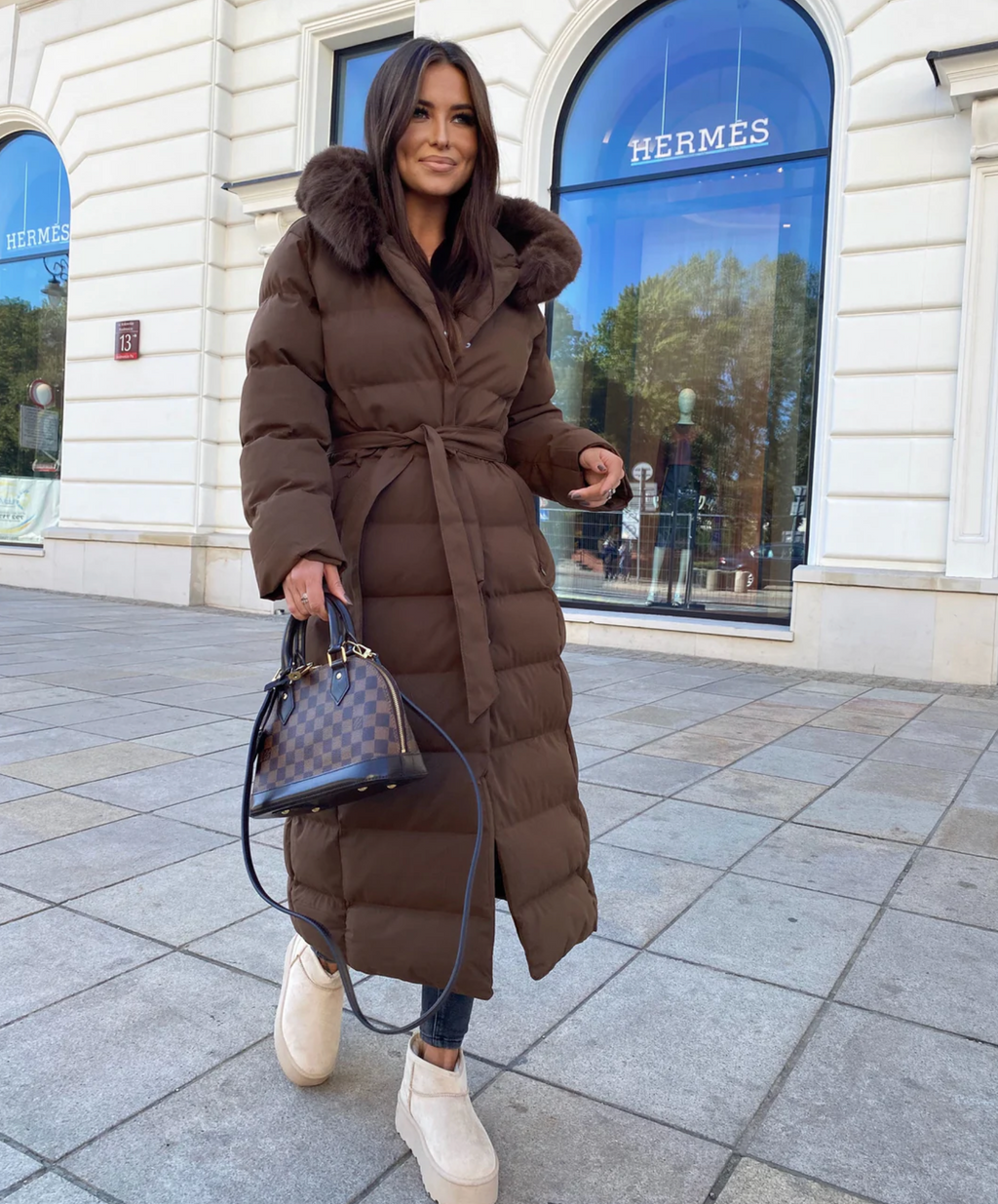 Langer Warmer Parka Schwarz - Nora